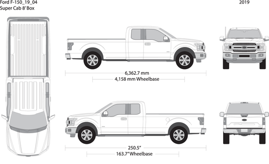 2019 Ford F 150 V04 Vehicle Wrap Template