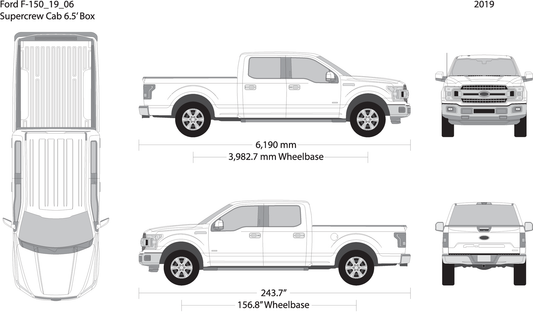 2019 Ford F 150 V06 Vehicle Wrap Template