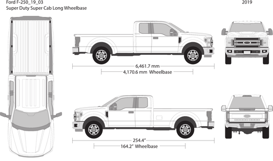 2019 Ford F-250 vector wrap template V03, Design-Ready PDF - GravBase