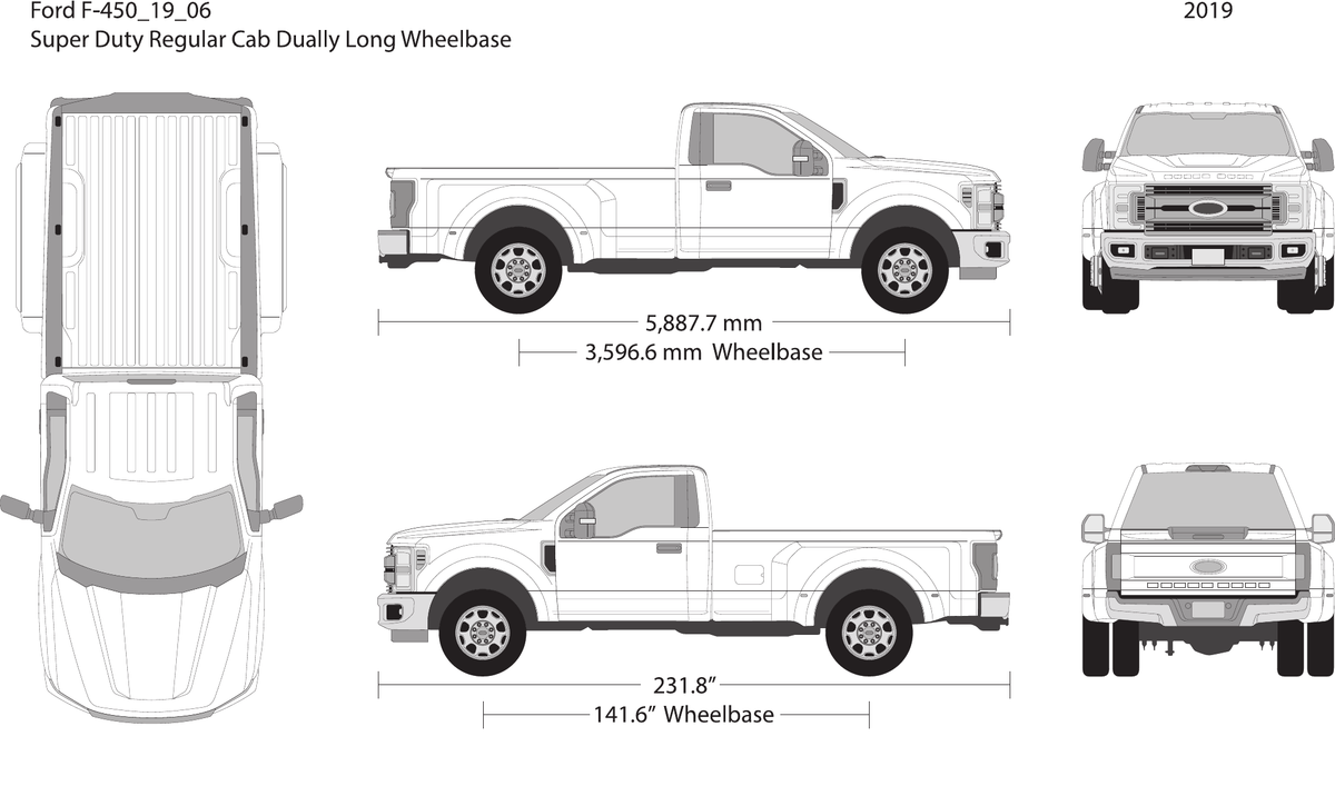 2019 Ford F-450 vector wrap template V06, Design-Ready PDF - GravBase