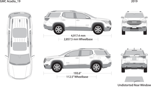 2019 Gmc Acadia V19 Vehicle Wrap Template