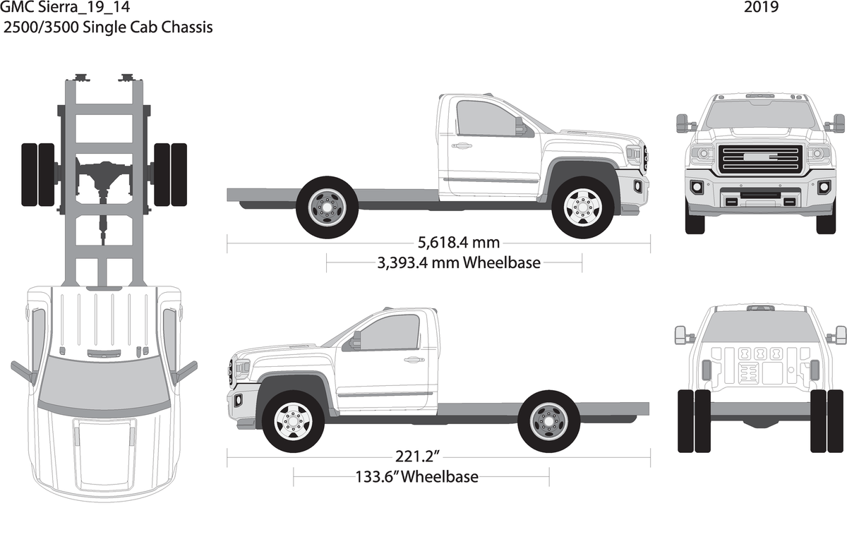 2019 Gmc Sierra 2500 3500 Hd V14 Vehicle Wrap Template