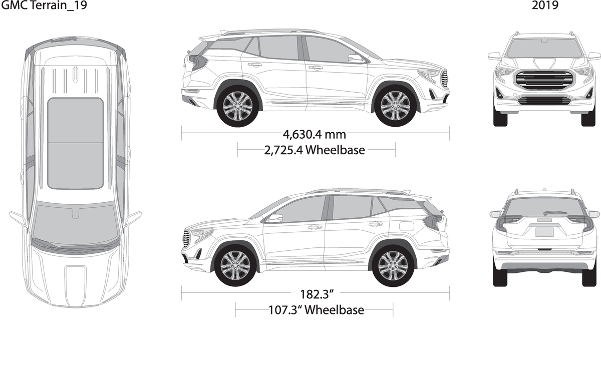 2019 Gmc Terrain V19 Vehicle Wrap Template