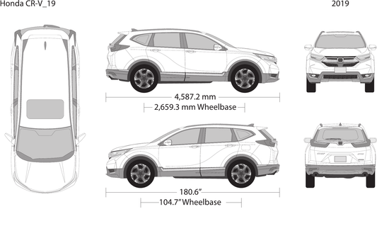 2019 Honda CR-V Vector Wrap Template - GravBase