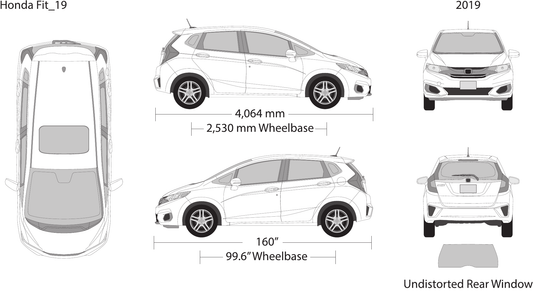 2019 Honda Fit vector wrap template, Design-Ready PDF - GravBase