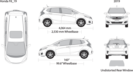 2019 Honda Fit V19 Vehicle Wrap Template