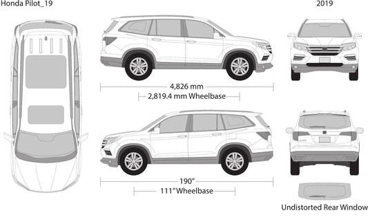 2019 Honda Pilot vector wrap template, Design-Ready PDF - GravBase