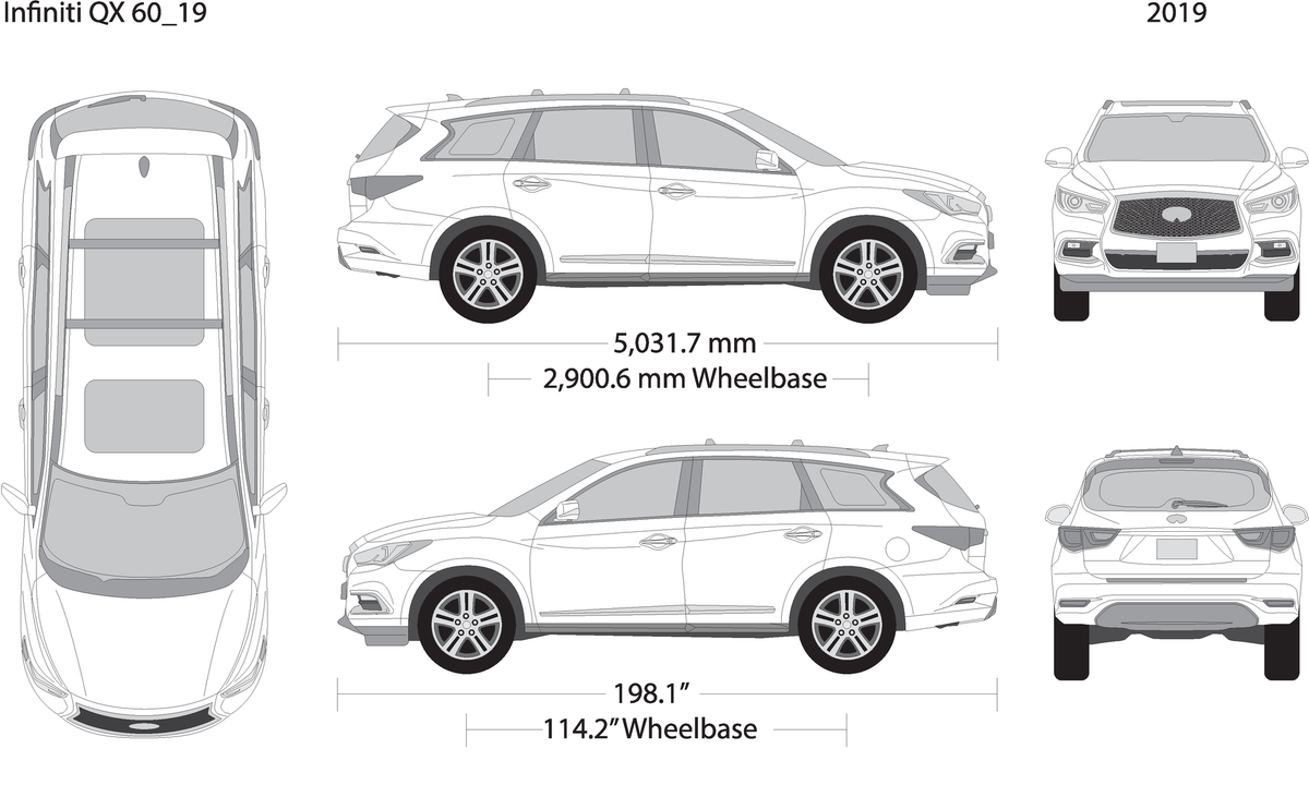 2019 Infiniti Qx60 V19 Vehicle Wrap Template