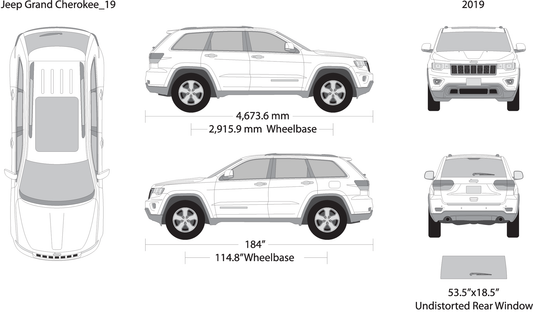 2019 Jeep Grand Cherokee V19 Vehicle Wrap Template