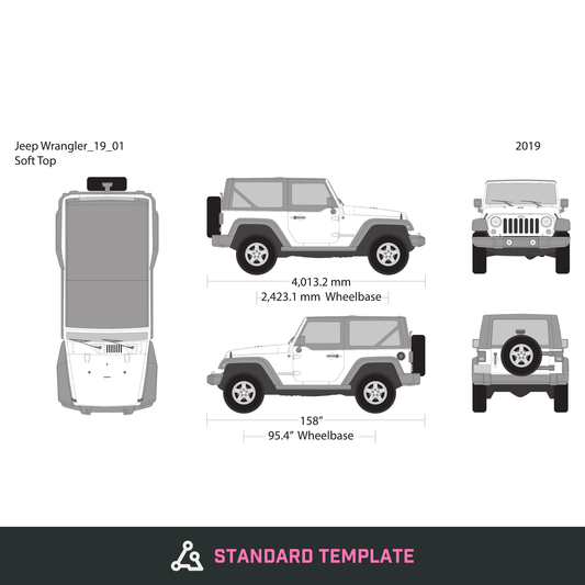 2019 Jeep Wrangler vector wrap template V01, Design-Ready PDF - GravBase