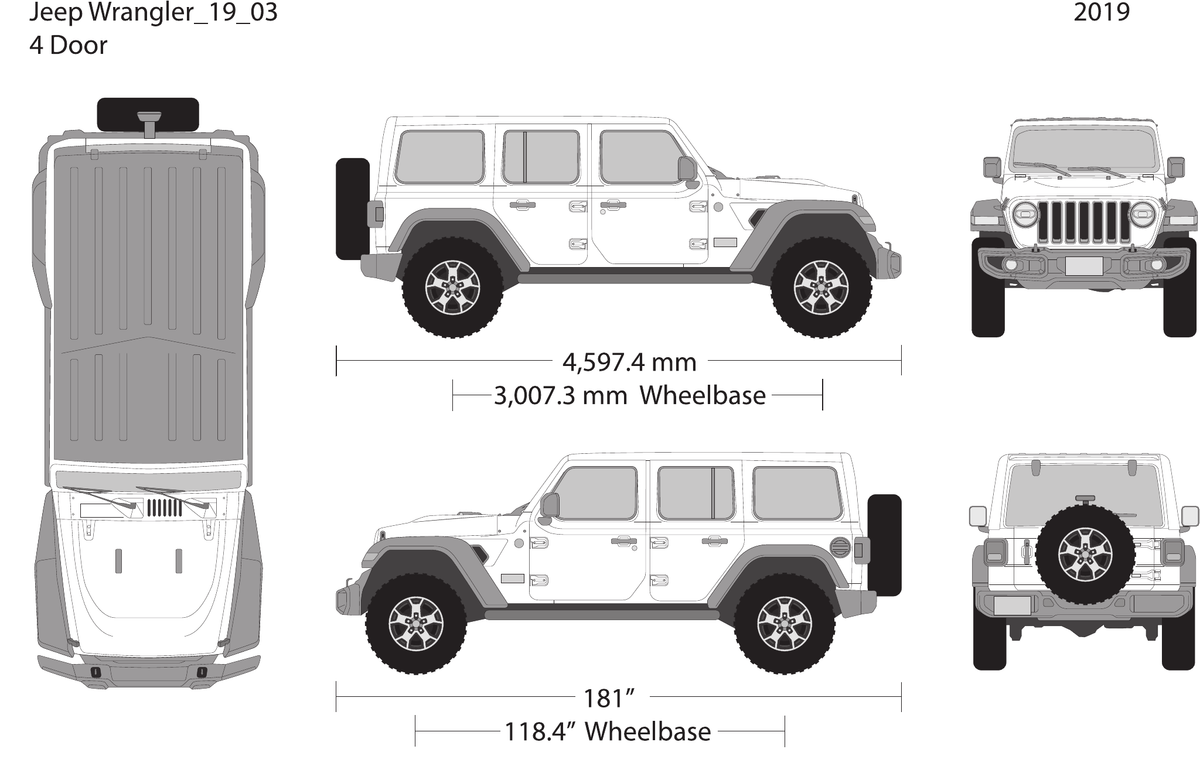 2019 Jeep Wrangler vector wrap template V03, Design-Ready PDF - GravBase