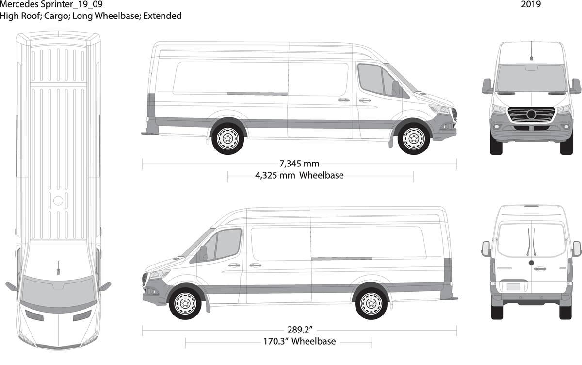 2019 Mercedes Sprinter V09 Vehicle Wrap Template