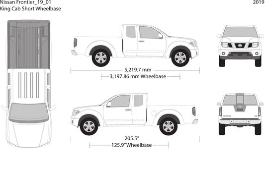 2019 Nissan Frontier vector wrap template V01, Design-Ready PDF - GravBase