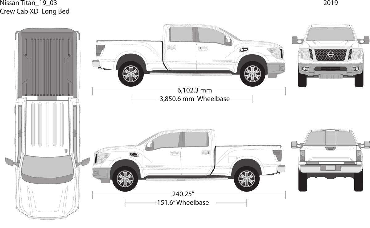 2019 Nissan Titan vector wrap template V03, Design-Ready PDF - GravBase