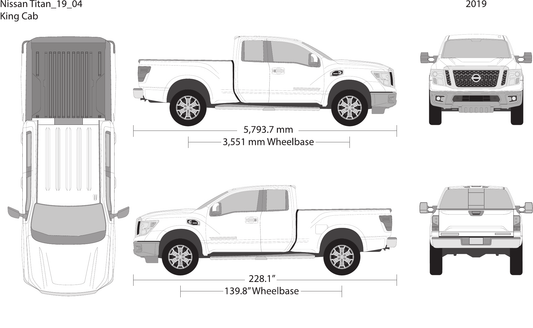 2019 Nissan Titan vector wrap template V04, Design-Ready PDF - GravBase