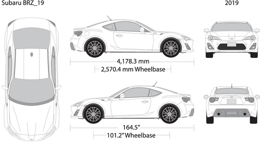 2019 Subaru Brz V19 Vehicle Wrap Template