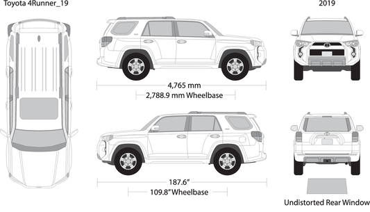 2019 Toyota 4 Runner V19 Vehicle Wrap Template