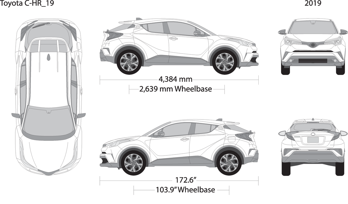 2019 Toyota C Hr V19 Vehicle Wrap Template