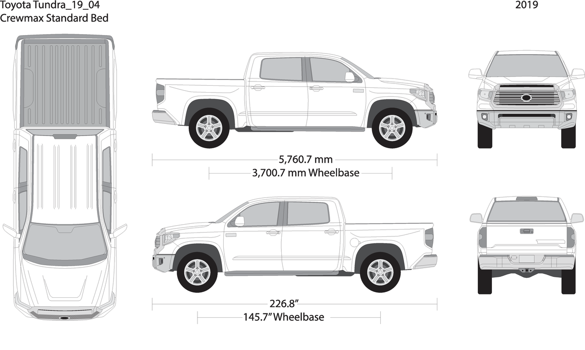 2019 Toyota Tundra V04 Vehicle Wrap Template