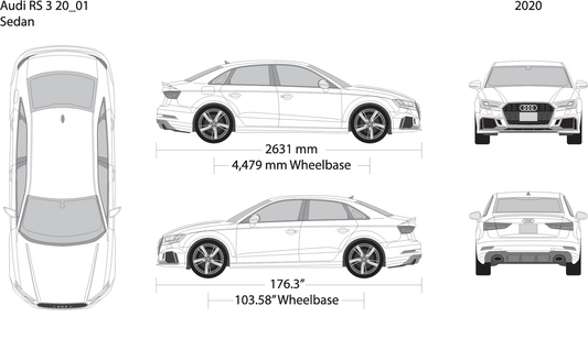 2020 Audi Rs 3 V01 Vehicle Wrap Template
