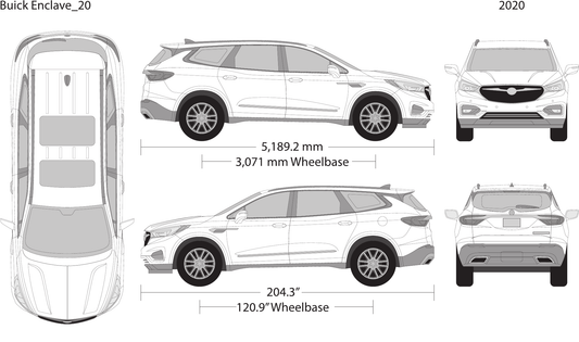2020 Buick Enclave Vector Wrap Template - GravBase