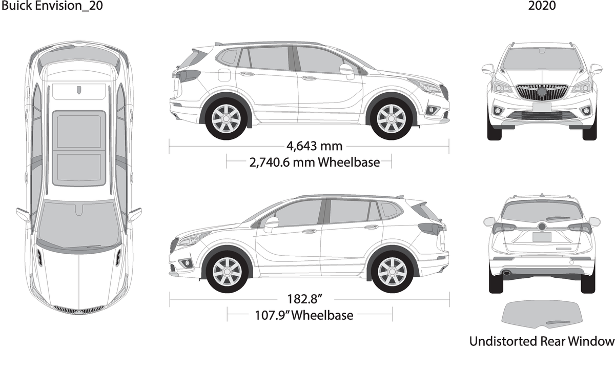 2020 Buick Envision V20 Vehicle Wrap Template