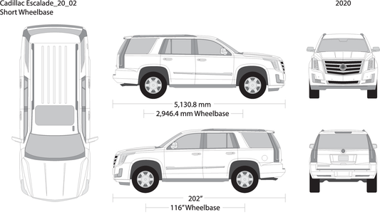 2020 Cadillac Escalade V02 Vehicle Wrap Template