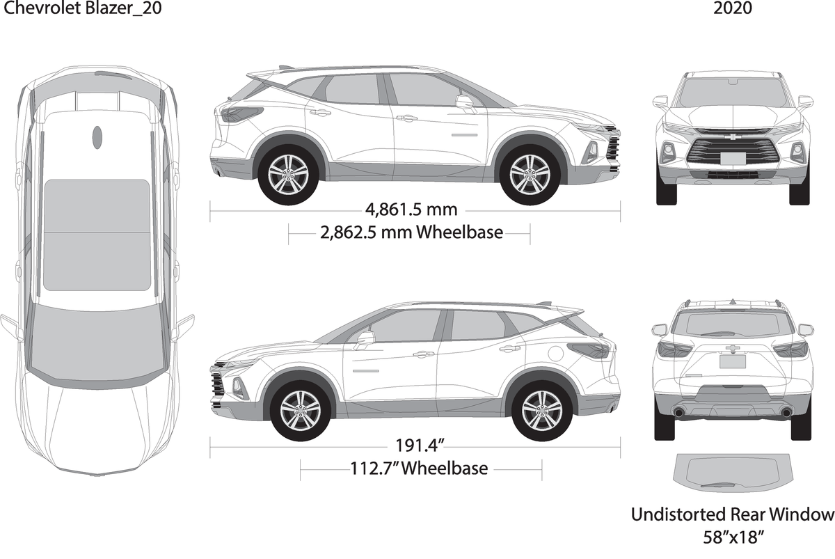2020 Chevy Blazer V20 Vehicle Wrap Template