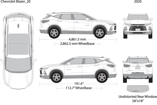 2020 Chevy Blazer V20 Vehicle Wrap Template