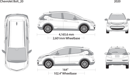 2020 Chevy Bolt V20 Vehicle Wrap Template
