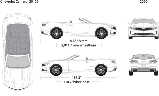 2020 Chevy Camaro V02 Vehicle Wrap Template