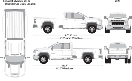 2020 Chevy Silverado 2500 3500 Hd V12 Vehicle Wrap Template