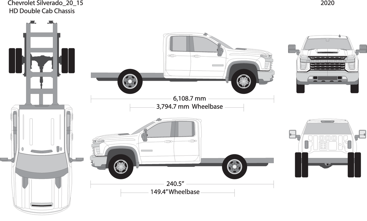 2020 Chevy Silverado 2500 3500 Hd V15 Vehicle Wrap Template