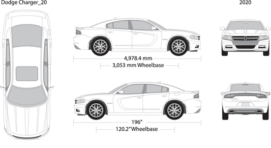 2020 Dodge Charger V20 Vehicle Wrap Template
