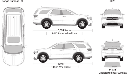 2020 Dodge Durango vector wrap template, Design-Ready PDF - GravBase