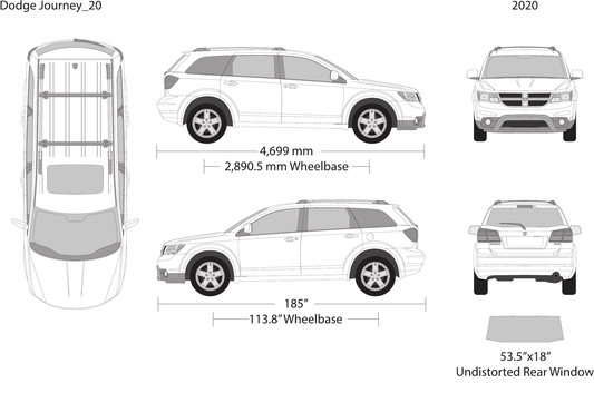 2020 Dodge Journey vector wrap template, Design-Ready PDF - GravBase
