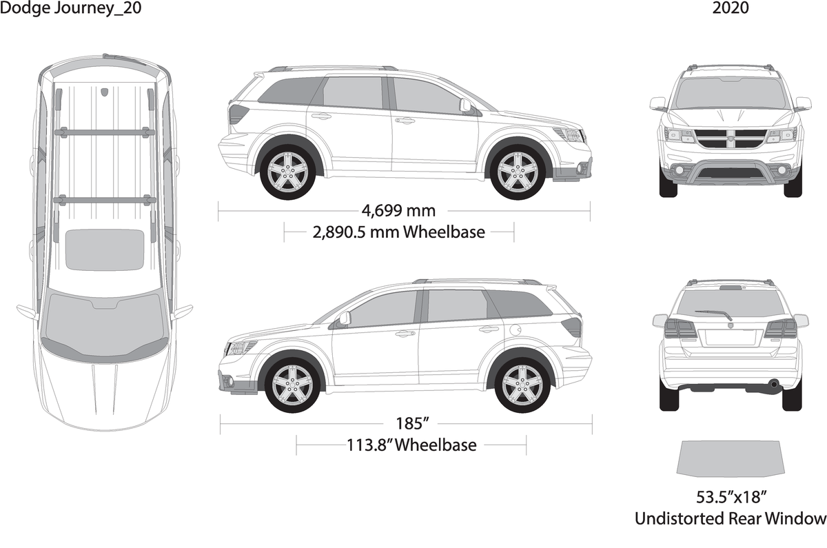2020 Dodge Journey V20 Vehicle Wrap Template
