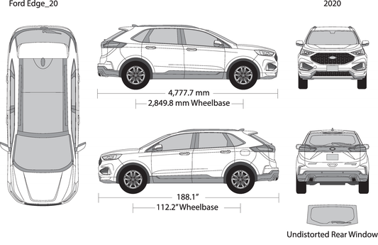 2020 Ford Edge V20 Vehicle Wrap Template