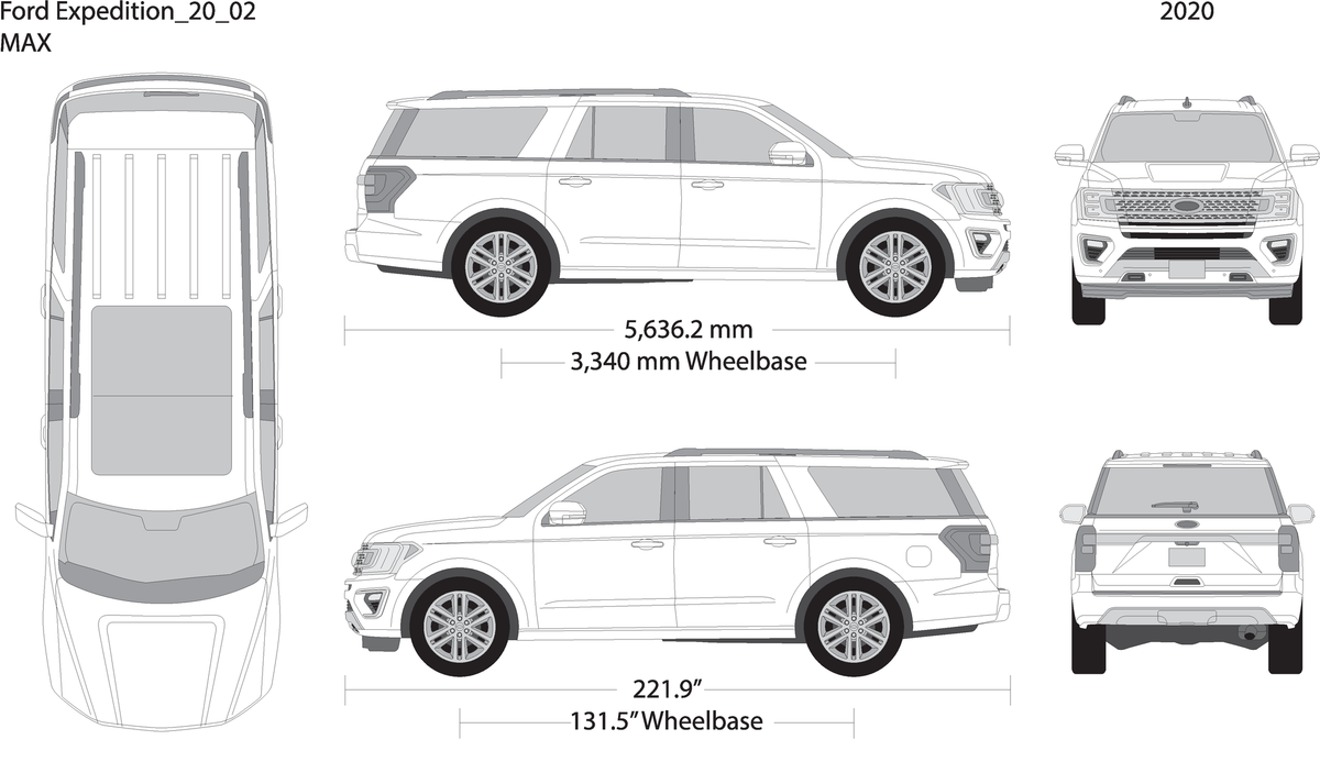 2020 Ford Expedition V02 Vehicle Wrap Template