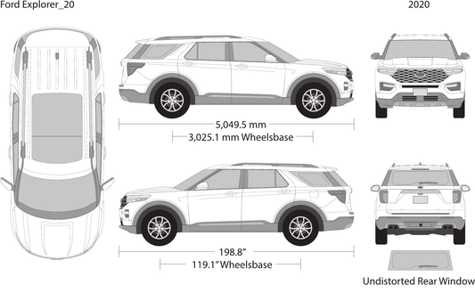 2020 Ford Explorer vector wrap template, Design-Ready PDF - GravBase