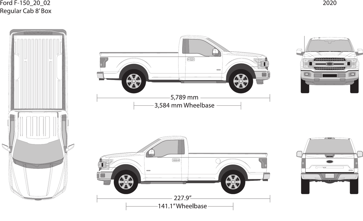 2020 Ford F-150 vector wrap template V02, Design-Ready PDF - GravBase