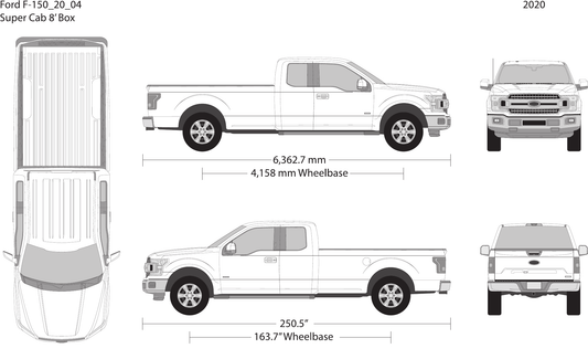 2020 Ford F-150 vector wrap template V04, Design-Ready PDF - GravBase