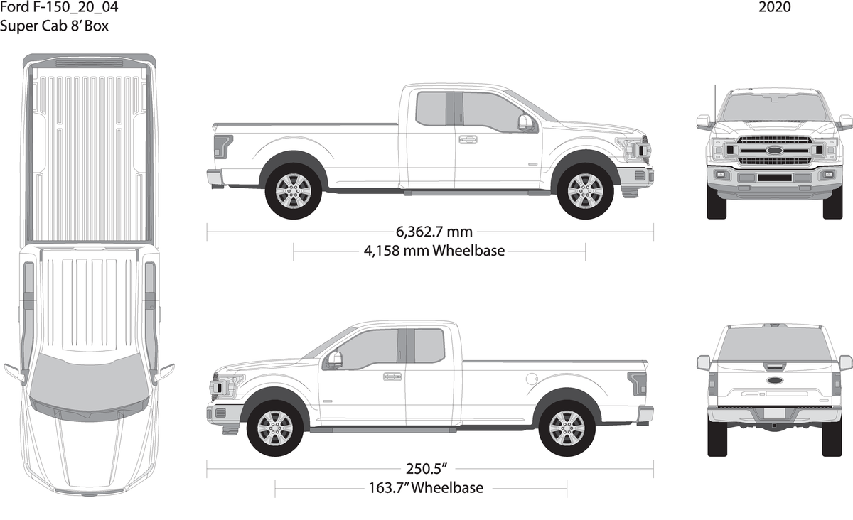 2020 Ford F 150 V04 Vehicle Wrap Template