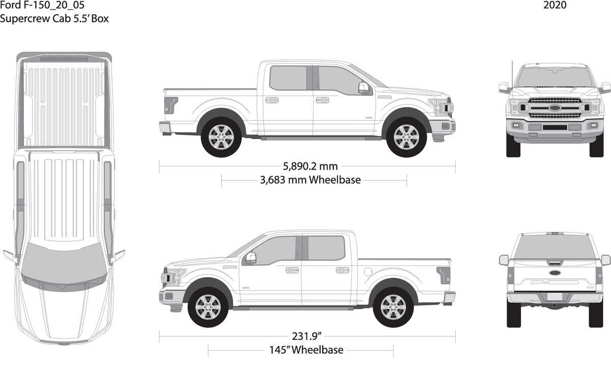 2020 Ford F 150 V05 Vehicle Wrap Template