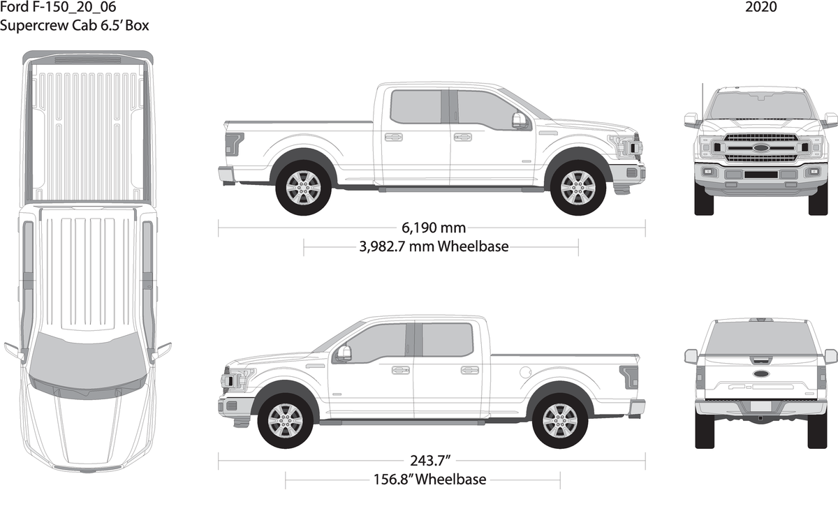 2020 Ford F 150 V06 Vehicle Wrap Template