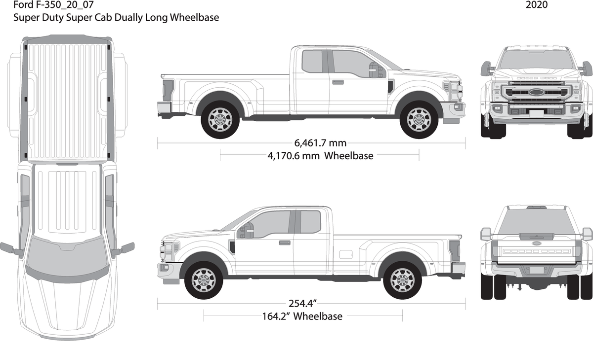 2020 Ford F 350 V07 Vehicle Wrap Template