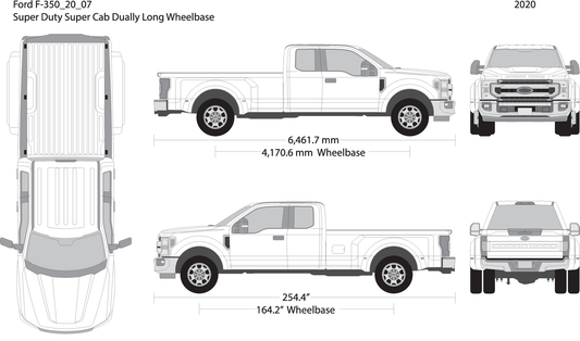 2020 Ford F 350 V07 Vehicle Wrap Template