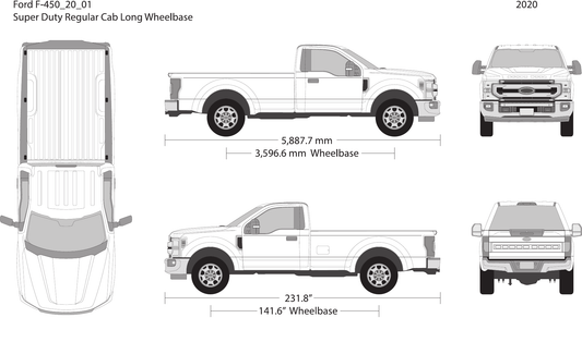 2020 Ford F-450 Vector Wrap Template - GravBase