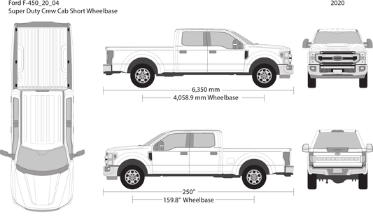 2020 Ford F-450 Vector Wrap Template - GravBase
