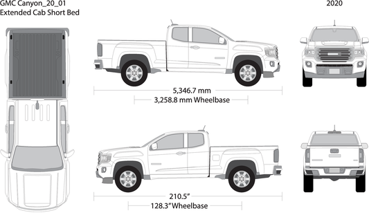 2020 Gmc Canyon V01 Vehicle Wrap Template